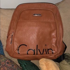 Leather Calvin Klein Backpack Purse